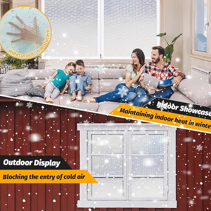 Thickened Reusable Window Insulation Kit 47'' x 63''-Winter Weatherproofing - Image 3