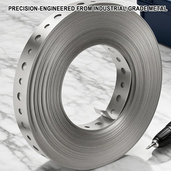 Galvanized Metal Strap 3/4" x 100 FT, Heavy Duty Metal Hanger Strapping - Image 2