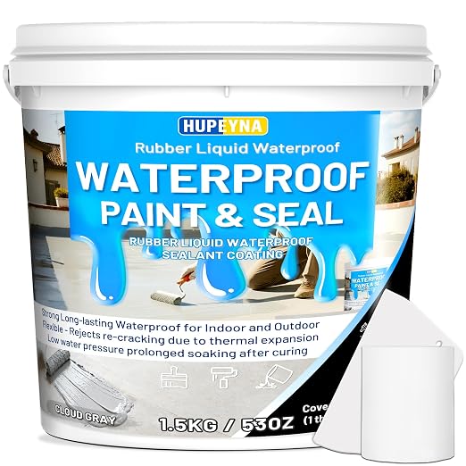 Rubber Liquid Waterproof Sealant, Waterproof Patch Seal Sealer Cloud Gray | - Image 9