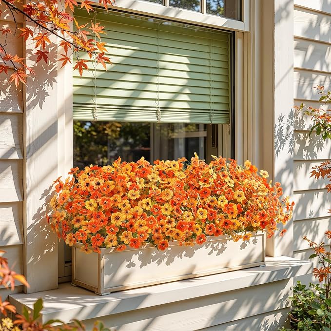 Alupssuc 24 Bundles Artificial Fall Flowers, UV Resistant Faux Mums Porch | - Image 6