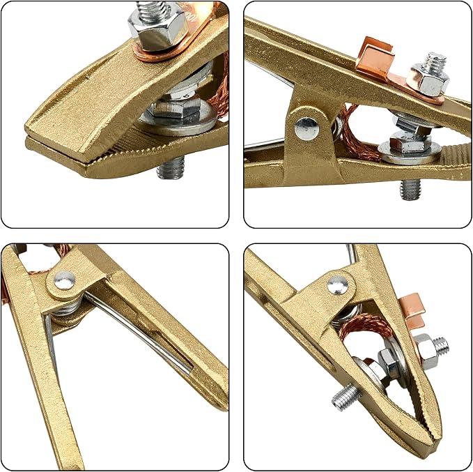 400-Amp Welding Ground Clamp, Brass A-shape Earth Clamp - Image 5