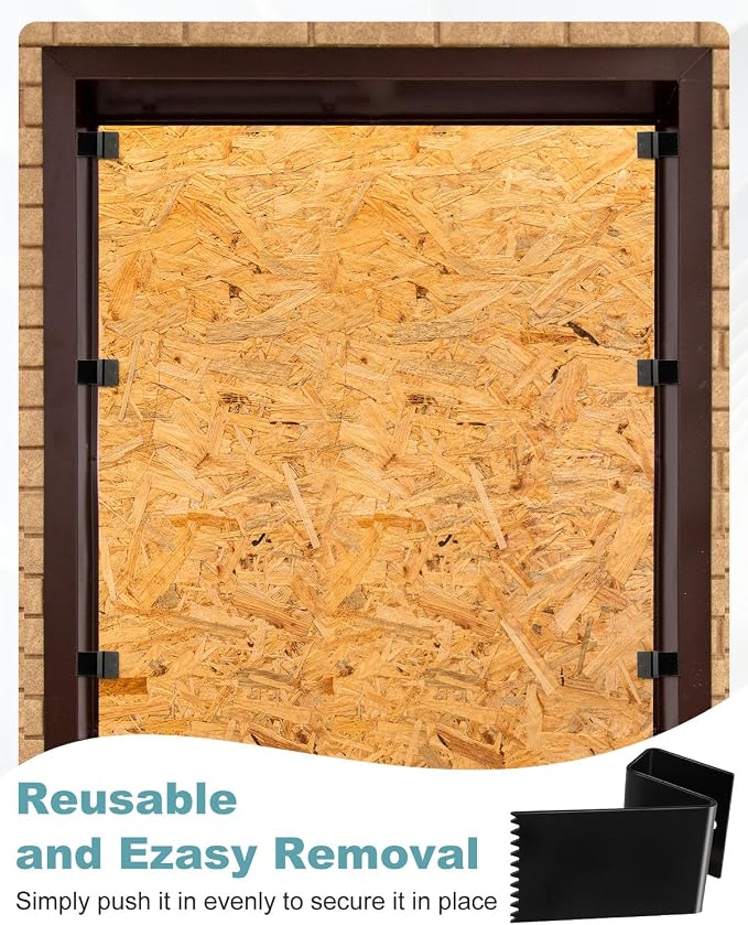 50Pcs Hurricane Window Clips for Plywood | Hurricane Clips Fit 1/2 Inch Thick - Image 3