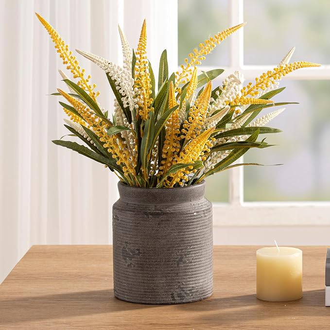 Ceramic Flower Vase 7.5 inch Farmhouse Rustic Vase - Image 6