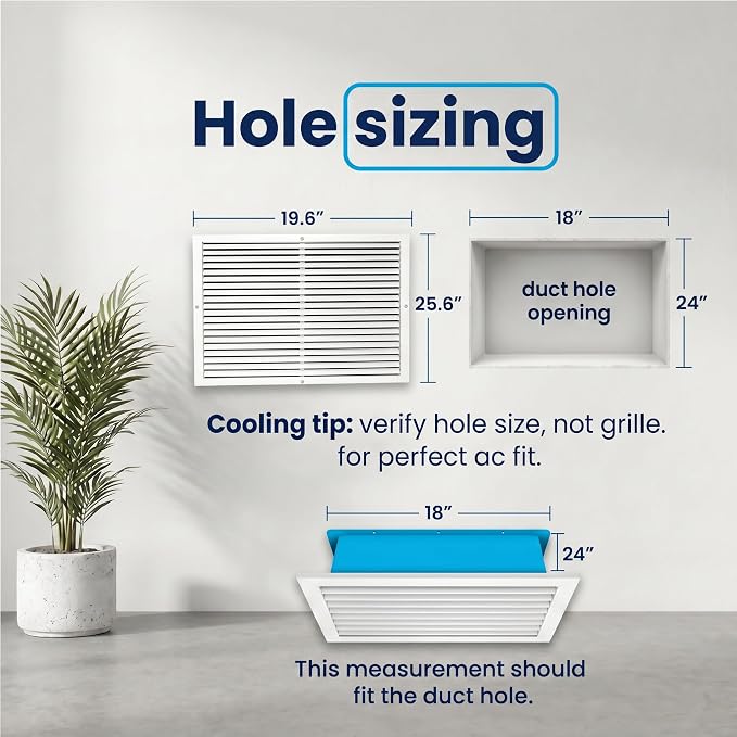 18x24 Aluminum Wall Ceiling Air Return Vent Cover HVAC Rustproof Grille - Image 3