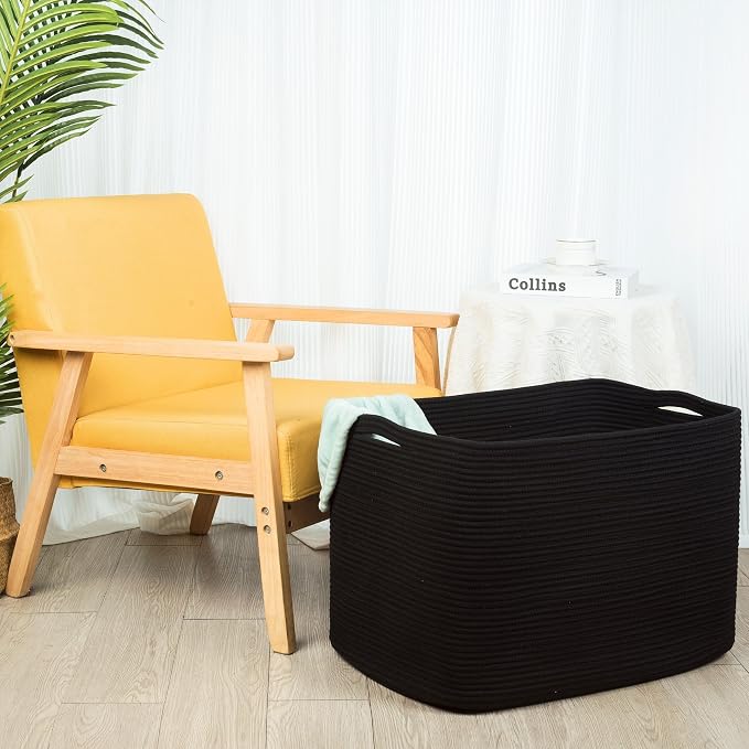 112L Extra Large Blanket Basket Holder Living Room, Pool Towels, Dog Toy - Image 4