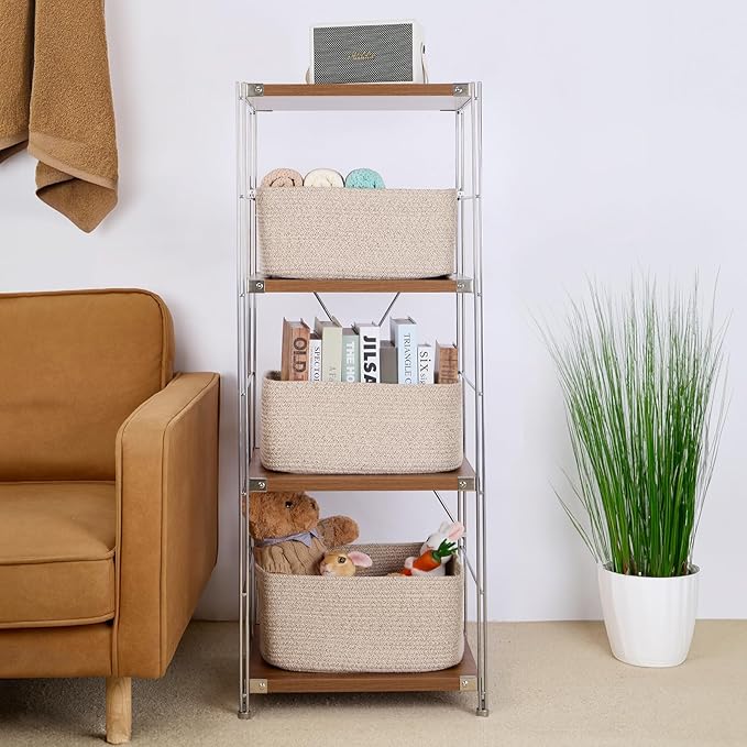 MiniArk Large Storage Baskets for Shelves, Baby Nursery, Toy Baskets Box - Image 4