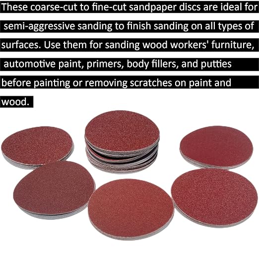 100 PCS 6" PSA Sanding Discs -20 Each of 60, Grit- 6 Inch Self Adhesive - Image 6