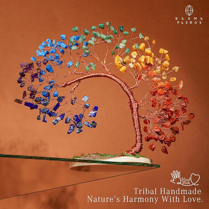 7 Chakra Tree of Life for Home, Wall Decor to Bring Money & Good Luck, Handmade - Image 6