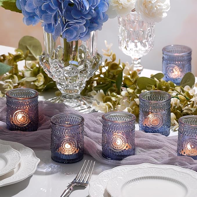 30 Pack Clear Glass Votive Candle Holders, Vintage Candle Holder Bulk, Tealight - Image 3