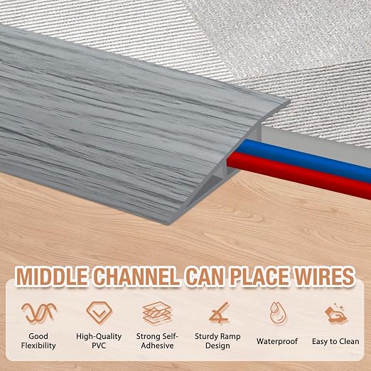 Floor Transition Strip Self Adhesive Vinyl Door Threshold Strip | Rubber - Image 3