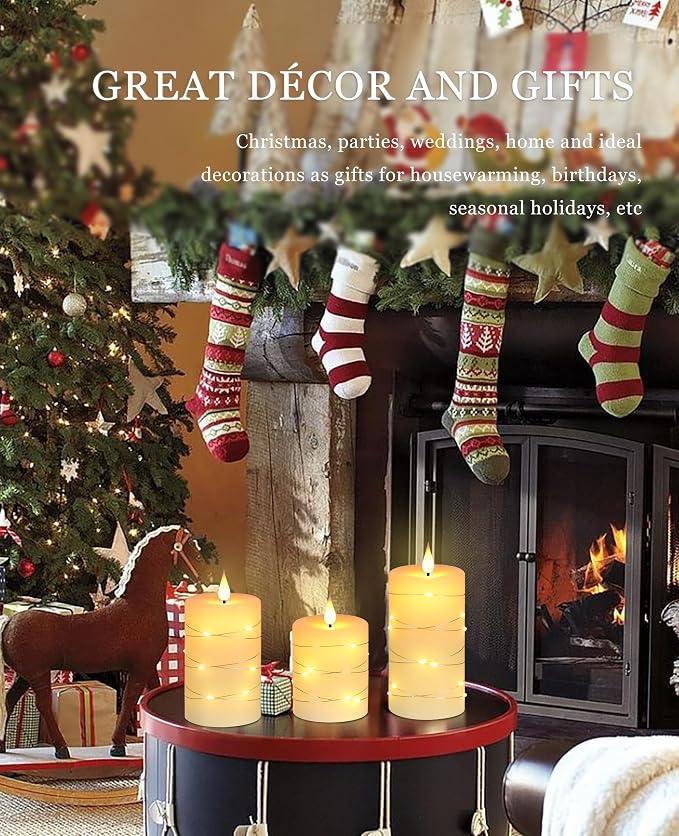 Flameless Candles With Remote, Battery Operated Candles LED Candles with string - Image 5