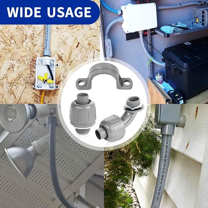 Yariwiz 1/2 PVC Electrical Conduit Fitting Plastic Liquid Tight Conduit - Image 7