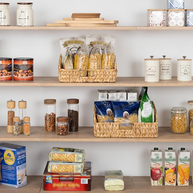 StorageWorks Pantry Baskets for Organizing, Hyacinth Storage Baskets, Wicker - Image 3