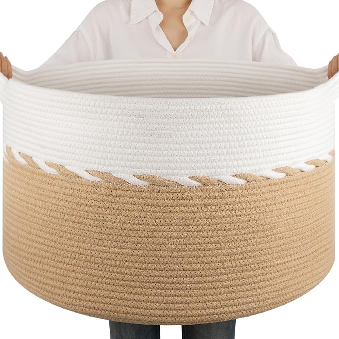 OIAHOMY 90L Extra Large Blanket Basket by MasterofSpaceOptimization
