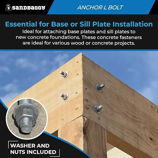 Sandbaggy 1/2" x 18" Threaded Concrete Anchor L-Bolts - Image 7