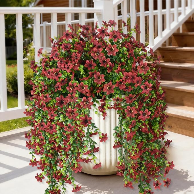 INQCMY Artificial Fake Hanging Flowers Plants by INQCMYPlantRack