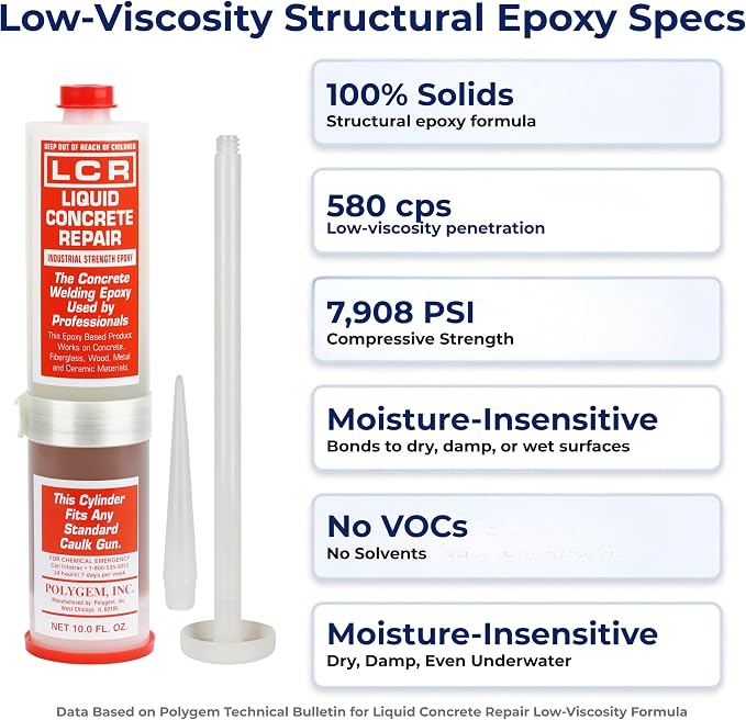 Polygem LCR Epoxy Concrete Crack Repair Kit - Image 8