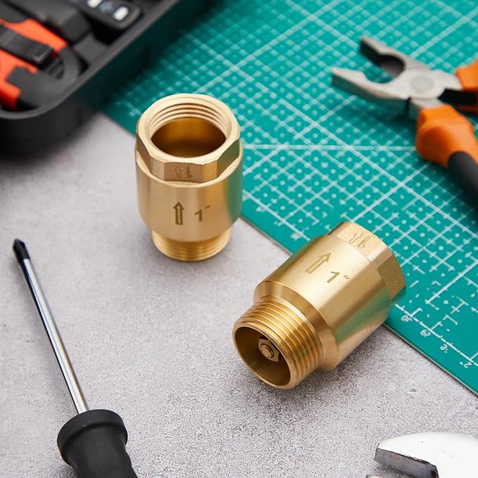 Zonon 1 Pcs 1 Inch Check Valve One Way Brass Non Return in Line Check Valve - Image 7
