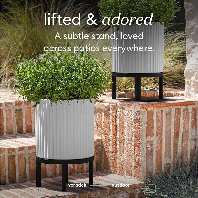Veradek Demi Series Round Planter w/ Stand - Image 9