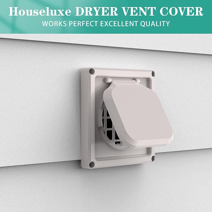Dryer Vent Cover Outside 4 inch, Magnetic Door Design, Durable Airflow Vent - Image 7