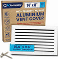 14x8 Aluminum Wall Ceiling Air Return Vent Cover HVAC Rustproof Grille by ACLAMINAIRE