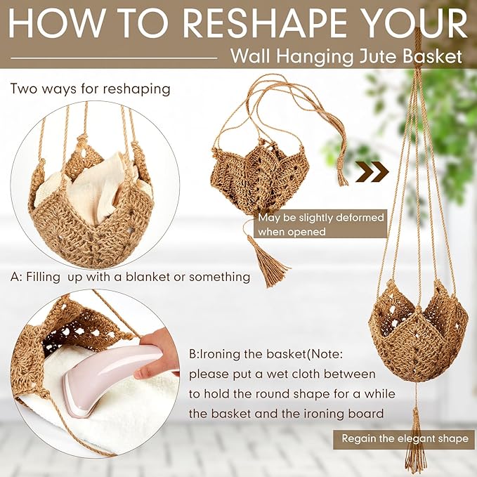 Shappy 3 Pack Boho Macrame Plant Hanger - Image 3