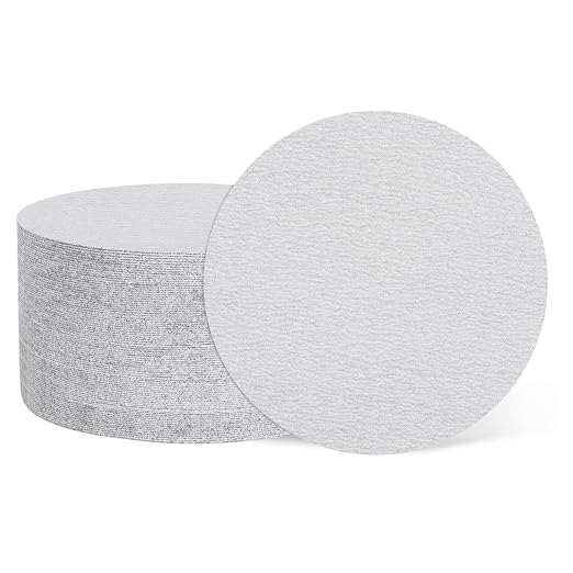 HARFINGTON 50 Pcs 5 Inch Sanding Disc 180 Grit White Aluminum Oxide | Hook and by HARFINGTON