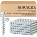 Tandefio 50 Pack 1/4 x 2 Concrete Anchors and Screw Kits Galvanized | Large by Tandefio