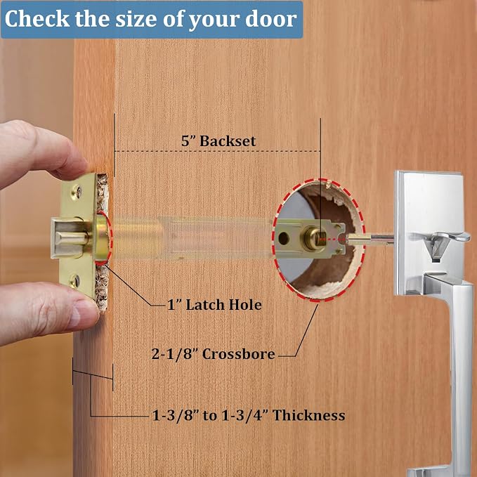 5-Inch Deadlatch Door Lock Replacement Latch - Image 2