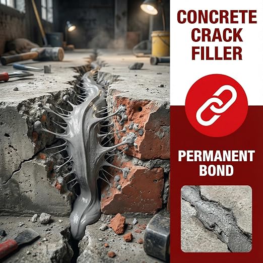 Concrete Crack Filler 4-Pack 4.4LB Grey | Self-Leveling, High Elasticity Cement - Image 7