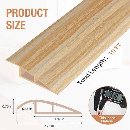 Floor Transition Strip Self Adhesive Vinyl Door Threshold Strip | Rubber - Image 5
