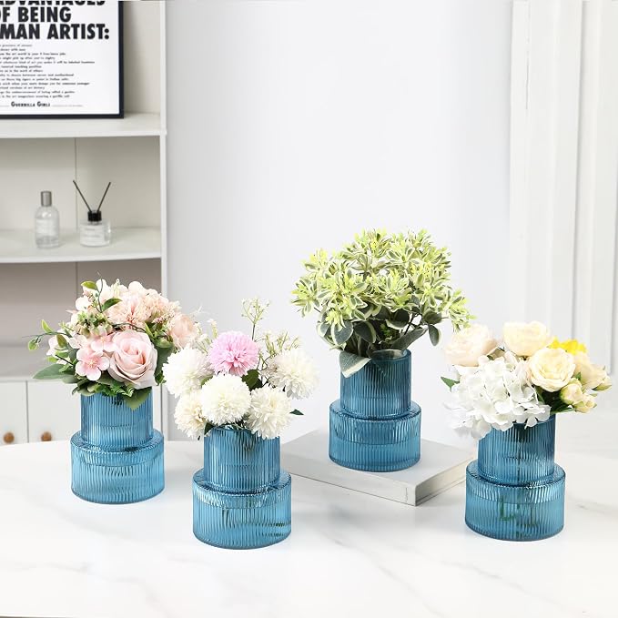Ribbed Glass Vases, Modern Vase - Image 3