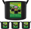 10 Gallon Grow Bags 4 Pack – 300G Thickened Fabric Plant Pots by FEEDGARDEN
