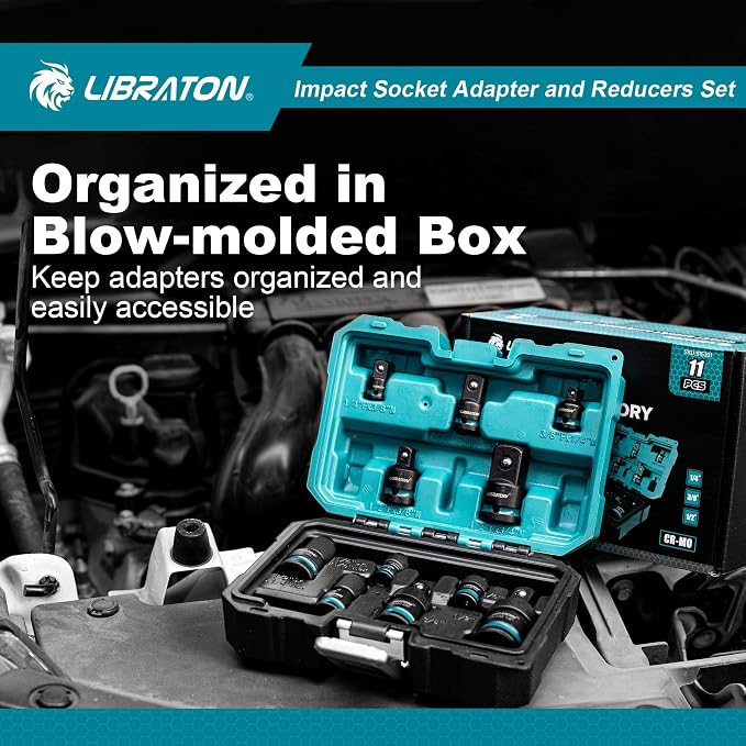 LIBRATON Impact Socket Adapter and Reducer Set 11PCS, Socket Adapters | Blow - Image 7