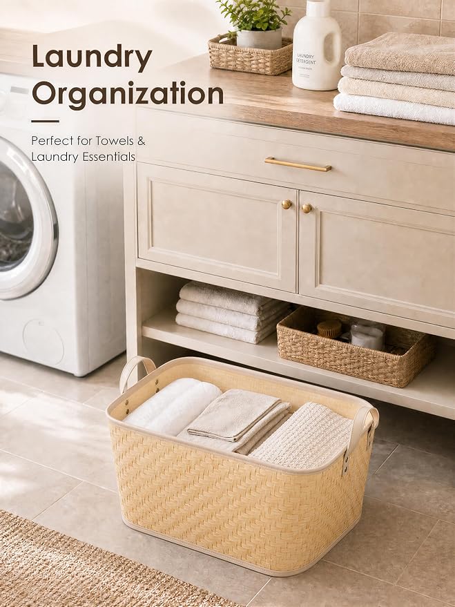 BROWNLILY Oversized Storage Baskets Laundry Hampers - Image 7