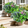24 Pcs Artificial Plants for Outdoors Faux Greenery Leaves UV Resistant by Cherica