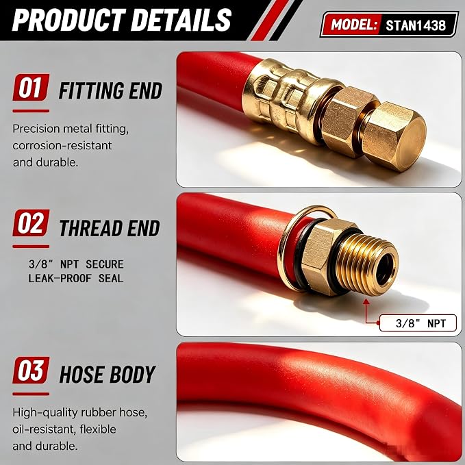 3/8" NPT Oil Drain Extension Hose Replaces STAN1438, Leak Free Oil Change Tube - Image 4