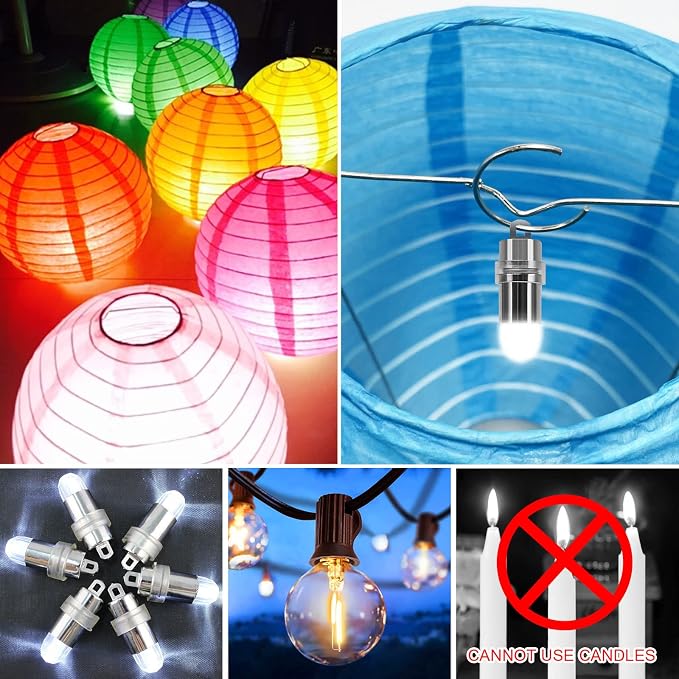 LURICO 16 Pcs Colorful Paper Lanterns - Image 8