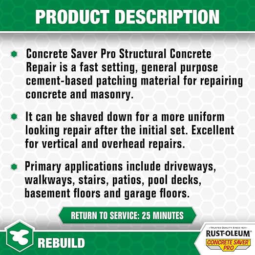 Rust-Oleum Concrete Saver Pro Structural Concrete Repair, 3 lb - Image 4