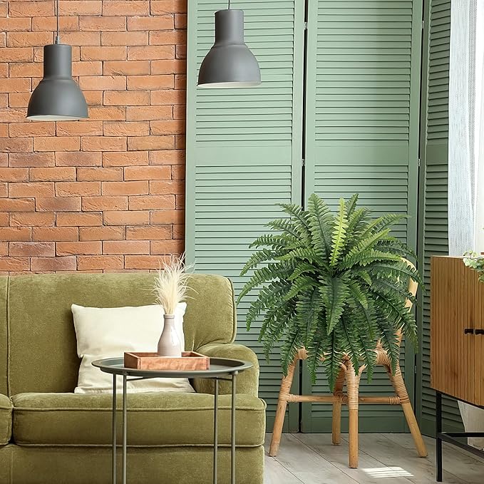 FOREST PRINCE 35" Fake Ferns Artificial Bush Plants - Image 7