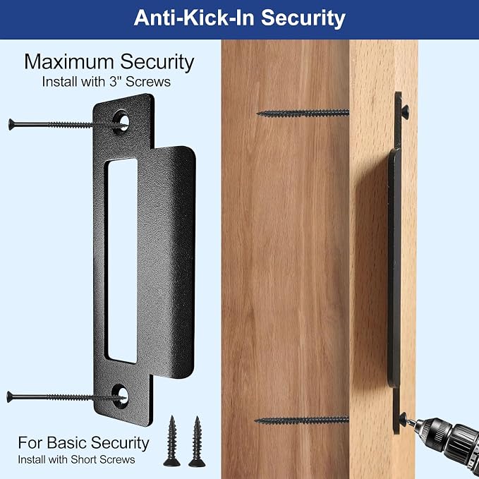 Oversized Strike Plate for Shifting Doors or Mortise Locks, 2 Pack | Taller - Image 5