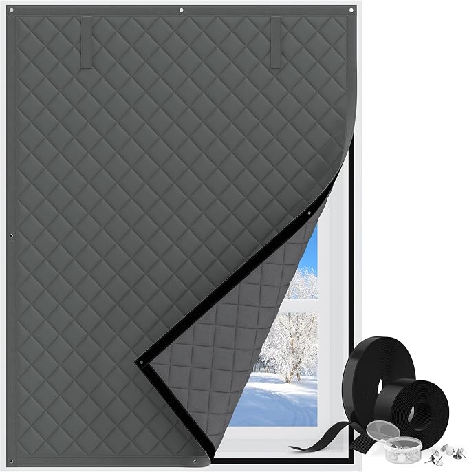 Thermal Window Cover, Window Covers Fits Up to 3 x 5 Ft Window by AGHITG