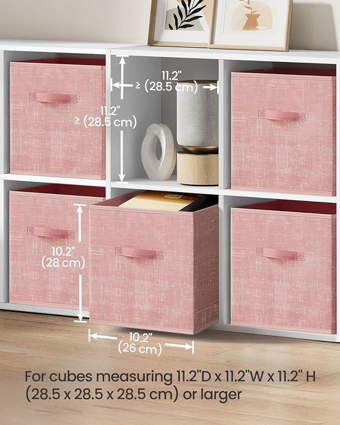 SONGMICS Storage Cubes, 11-Inch Foldable Closet Organizers | Non-Woven Fabric - Image 3