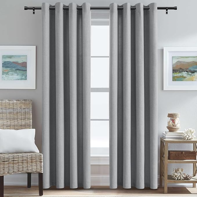 H.VERSAILTEX Room Darkening Farmhouse Curtains 96 inches Long 2 Panel Set by HVERSAILTEX