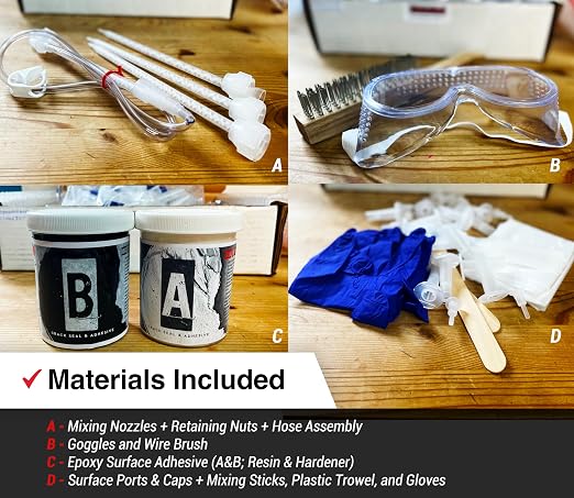 Epoxy Concrete Crack Repair Kit – Low-Viscosity Epoxy Injection - Image 4