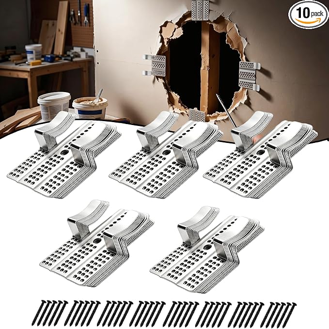 Drywall Repair Clips Kit with Screws, Stainless Steel Wall Patch Fasteners by Unknown