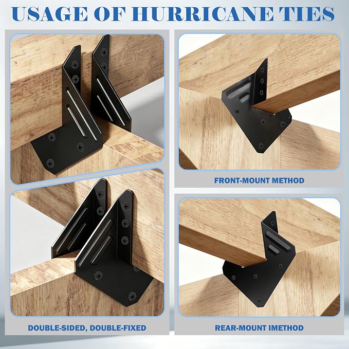 Hurricane Tie for Rafters, Seismic Rafter Connector Bracket, Anti-Wind Roof - Image 7