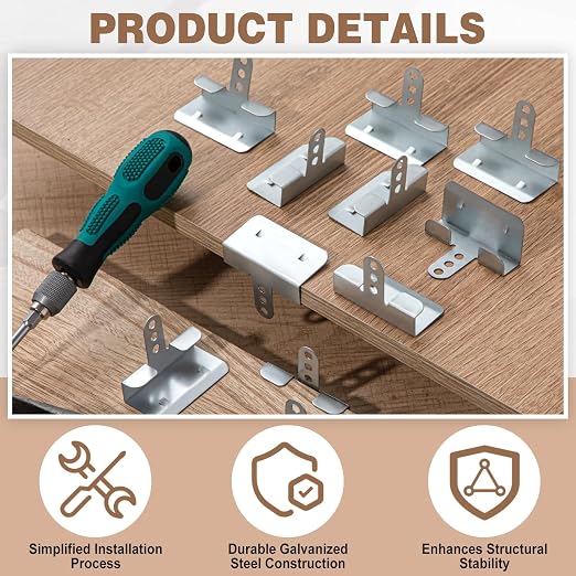 50 Pack 1/2 Inch Drywall Corner Repair Clips – Wall Back-up Fasteners - Image 3