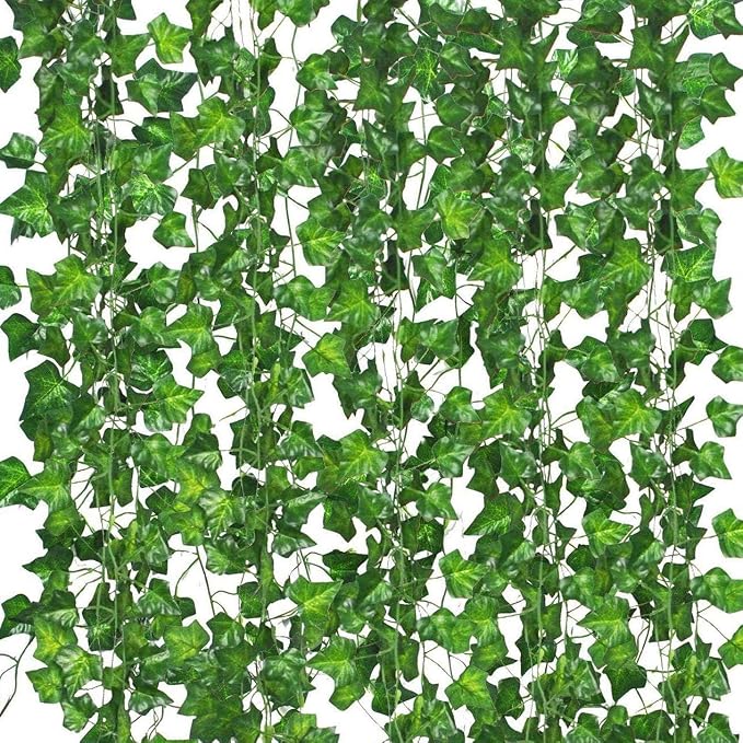 Comtelek 168 FT Artificial Ivy 24 Pack Ivy Vine Garland Ivy Leaves Greenery by Comtelek