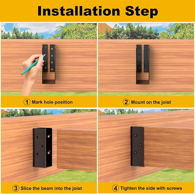 Concealed Joist Hanger 12 Pack 2"x6" Outdoor Concealed Joist Hangers | Q235B - Image 4